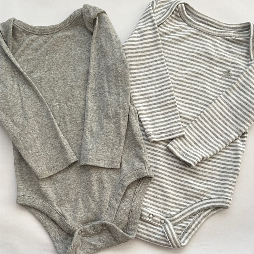 GAP Baby Gray Striped Onesie